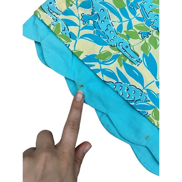 VTG Lilly Pulitzer Everglades Alligator Mini Skirt Preppy Tropical Size 0 - Picture 5 of 8